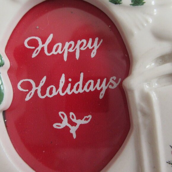 Spode Porcelain Christmas Tree Snowman Picture Frame Christmas Ornament - Picture 13 of 13